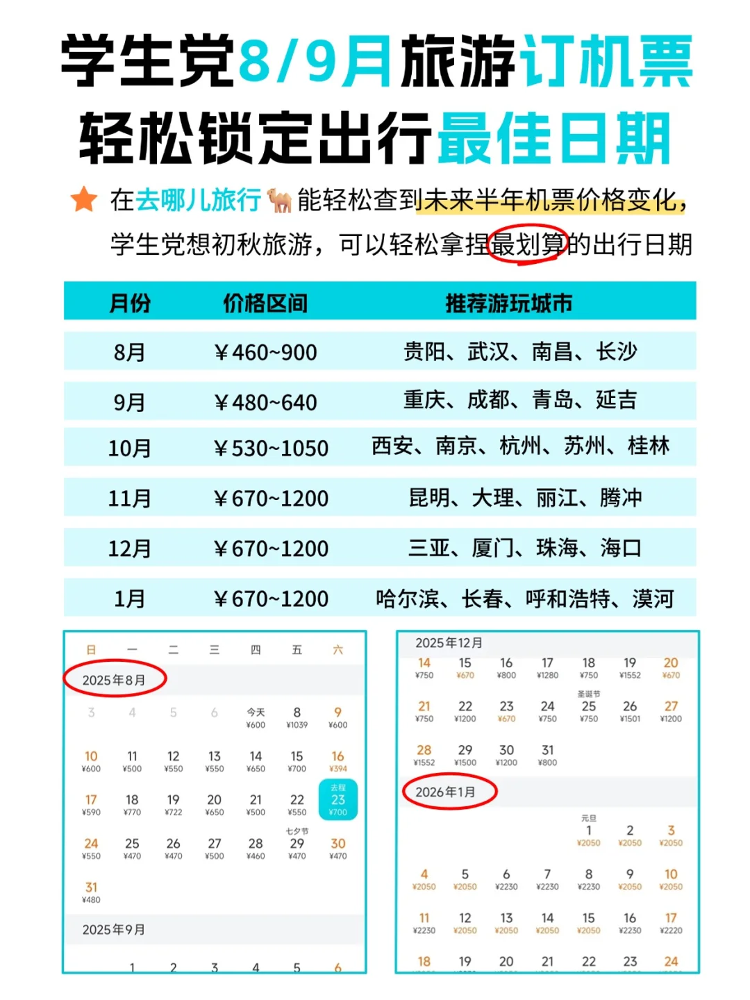 🙋‍♂8-9月学生党9个旅游必去城市🚩