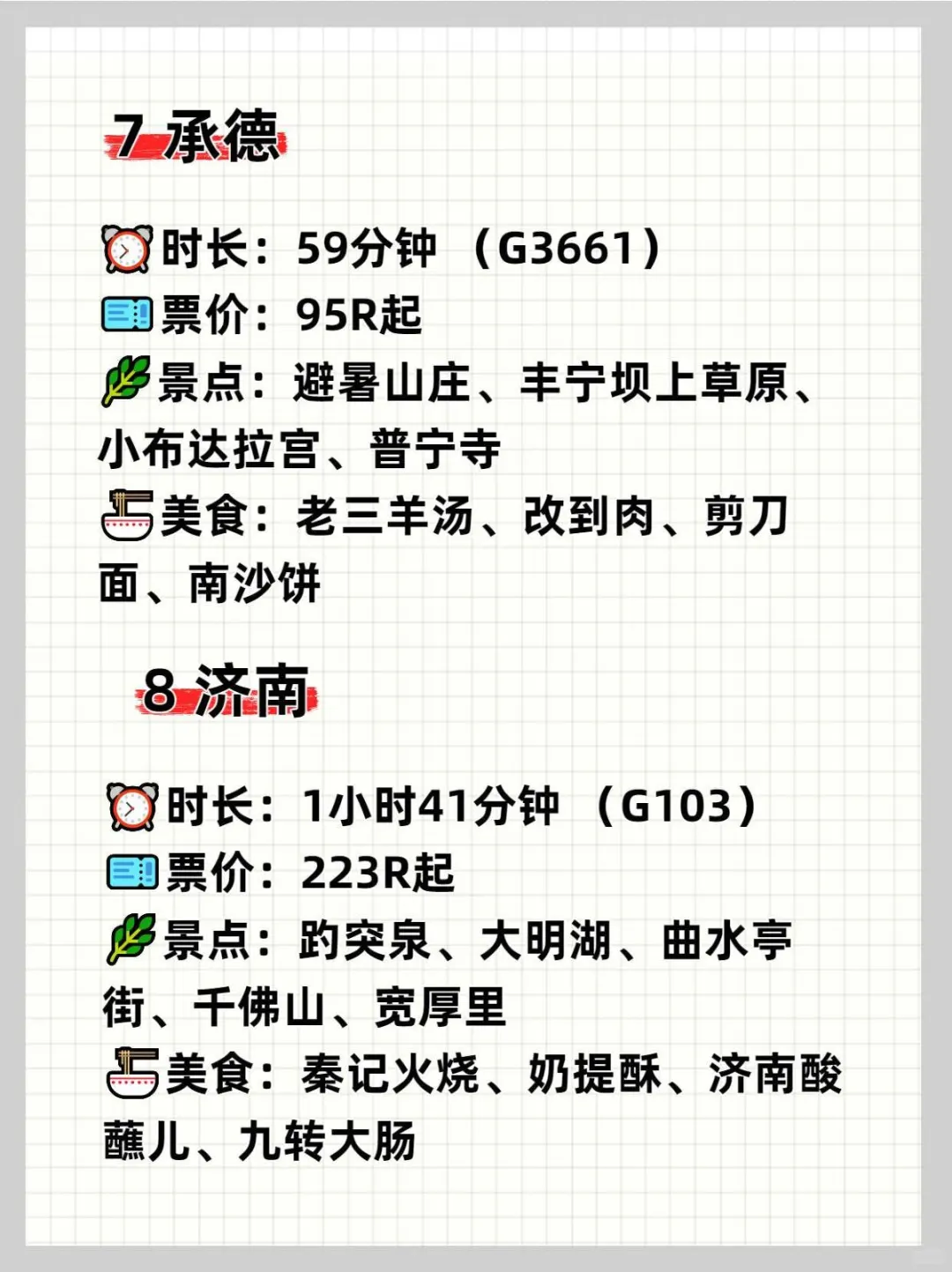 北京❗2h高铁直达的18个旅游城市，收藏