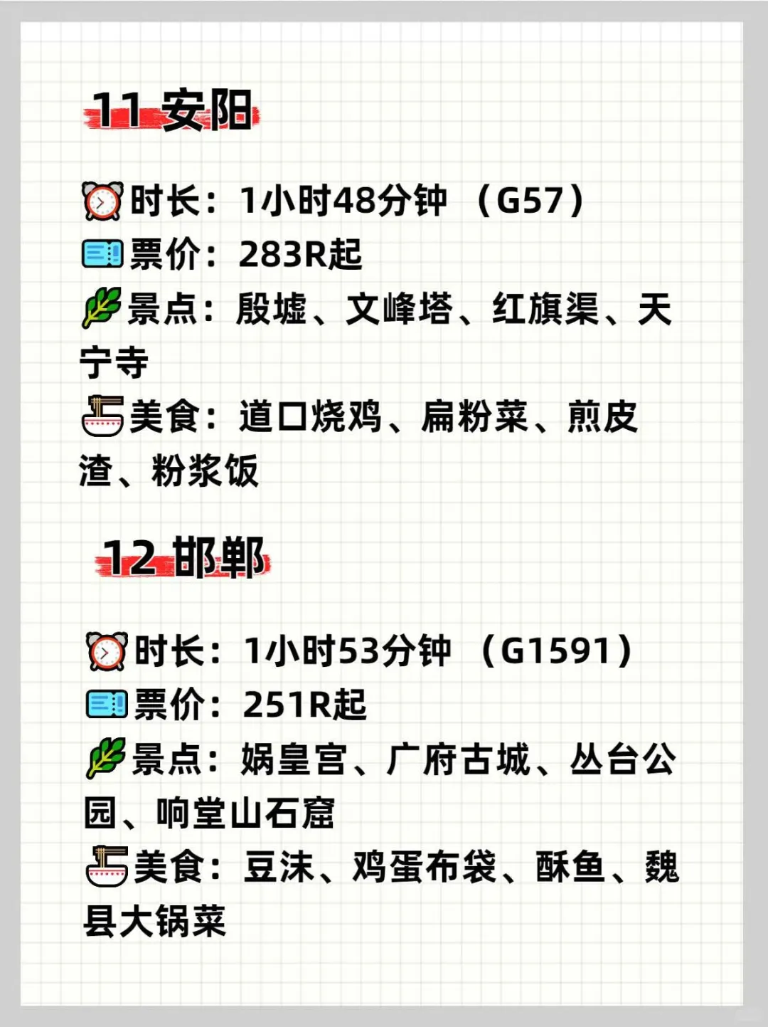 北京❗2h高铁直达的18个旅游城市，收藏