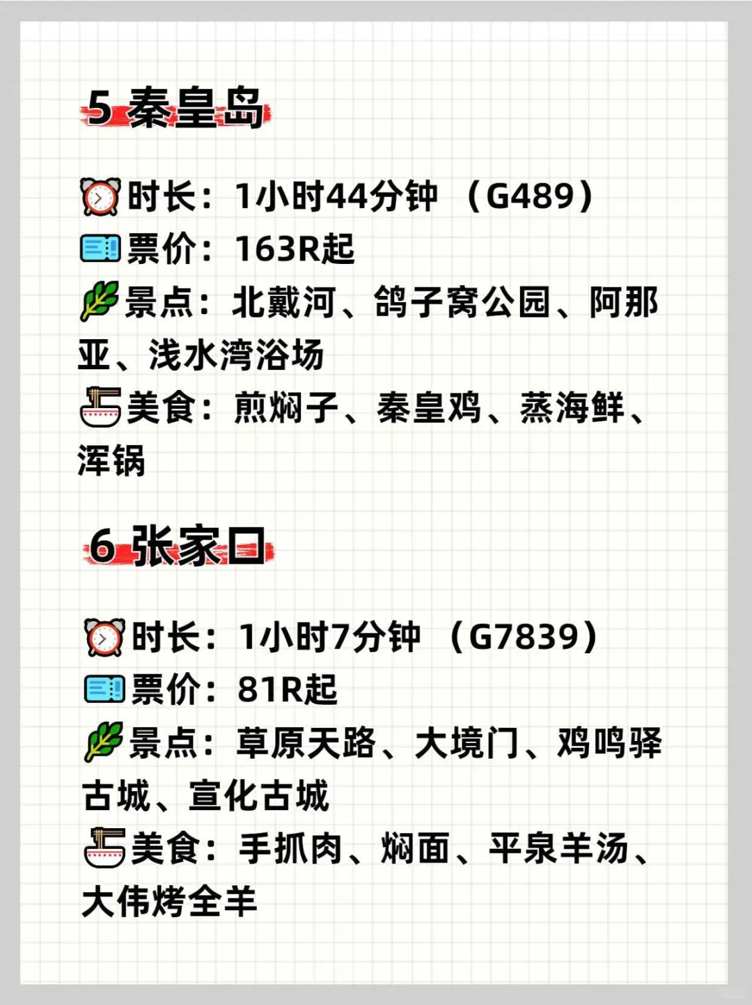 北京❗2h高铁直达的18个旅游城市，收藏