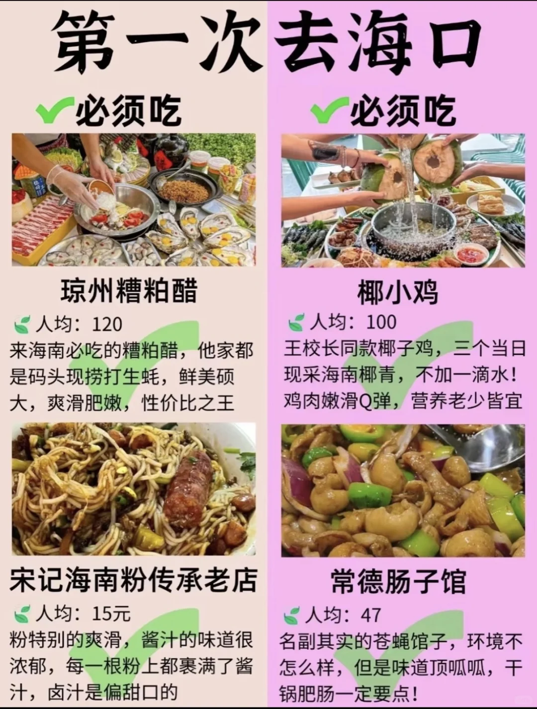 大学生第一次去海口的旅游攻略
