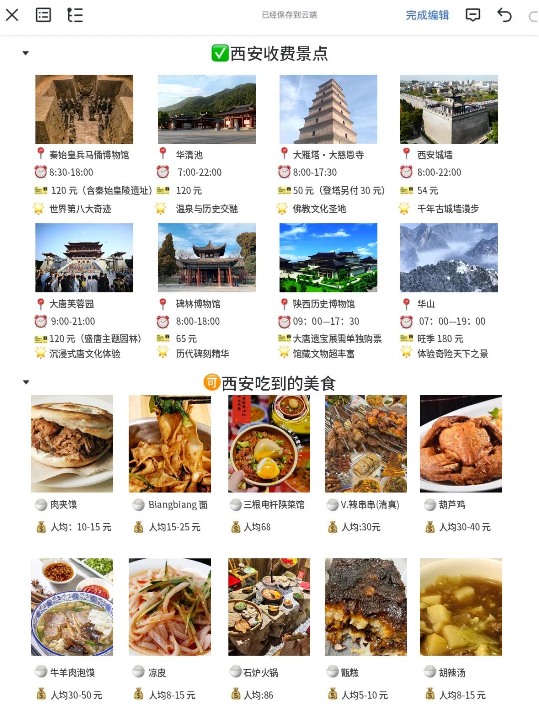 带了2500去西安，结果只用了800四消费观崩