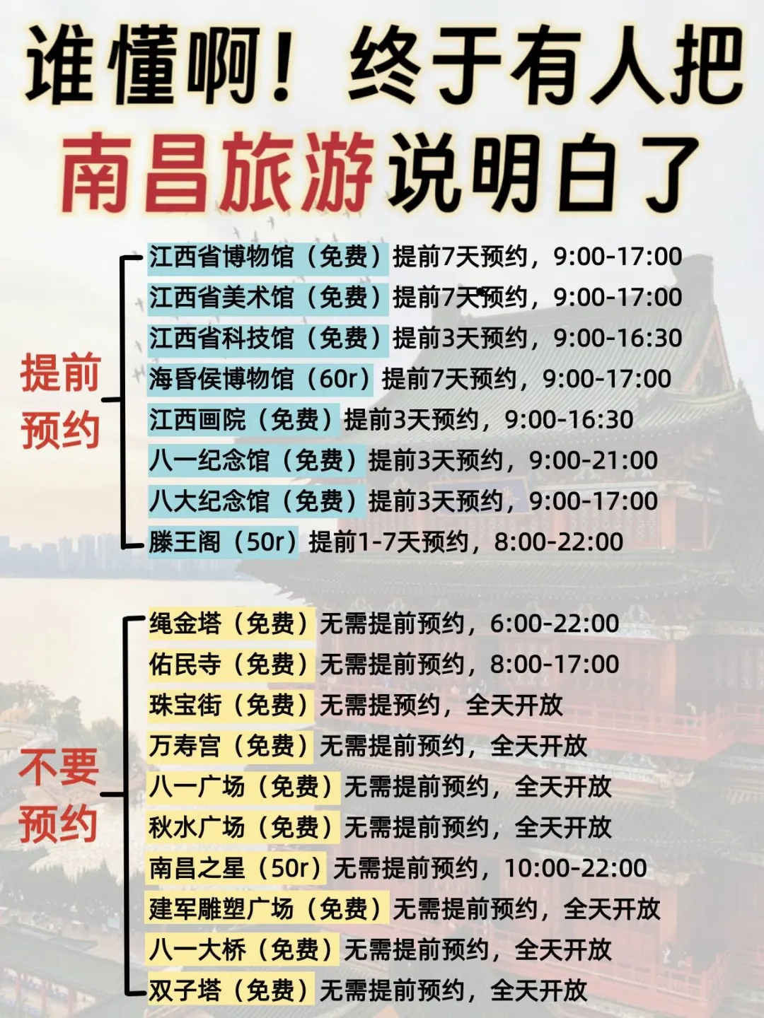 南昌旅游攻略已完善✌️快来抄作业（省心版