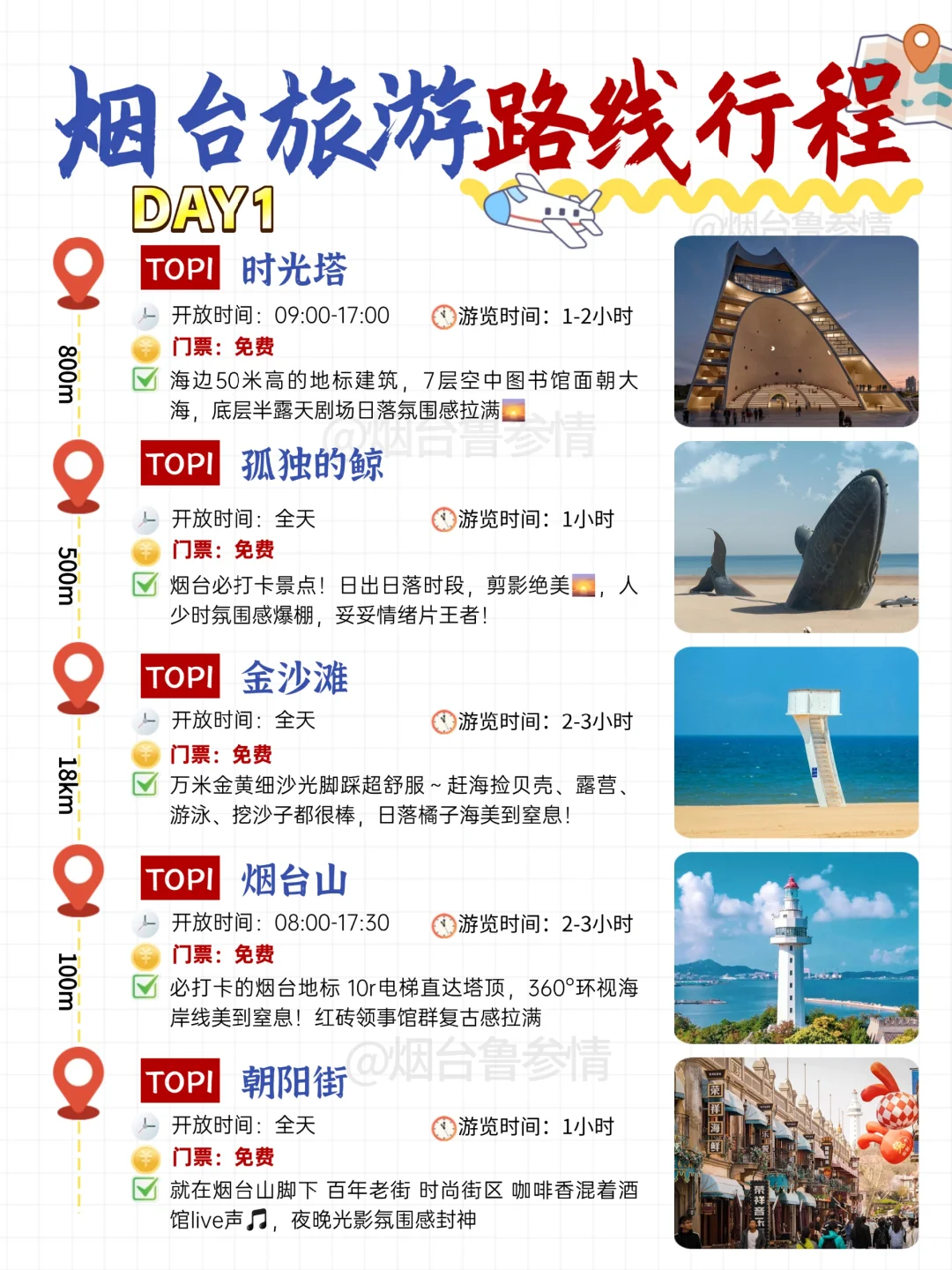 烟台三天两夜旅游攻略｜不走回头路！码住！