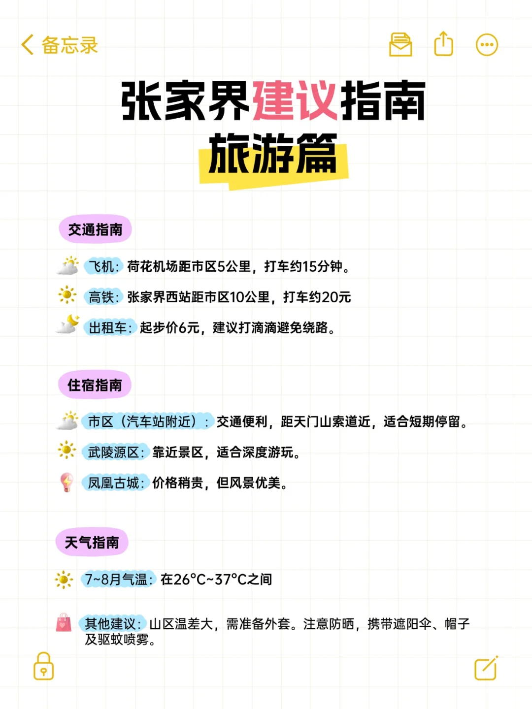 本J人对自己做的张家界攻略复盘甚是满意🥹