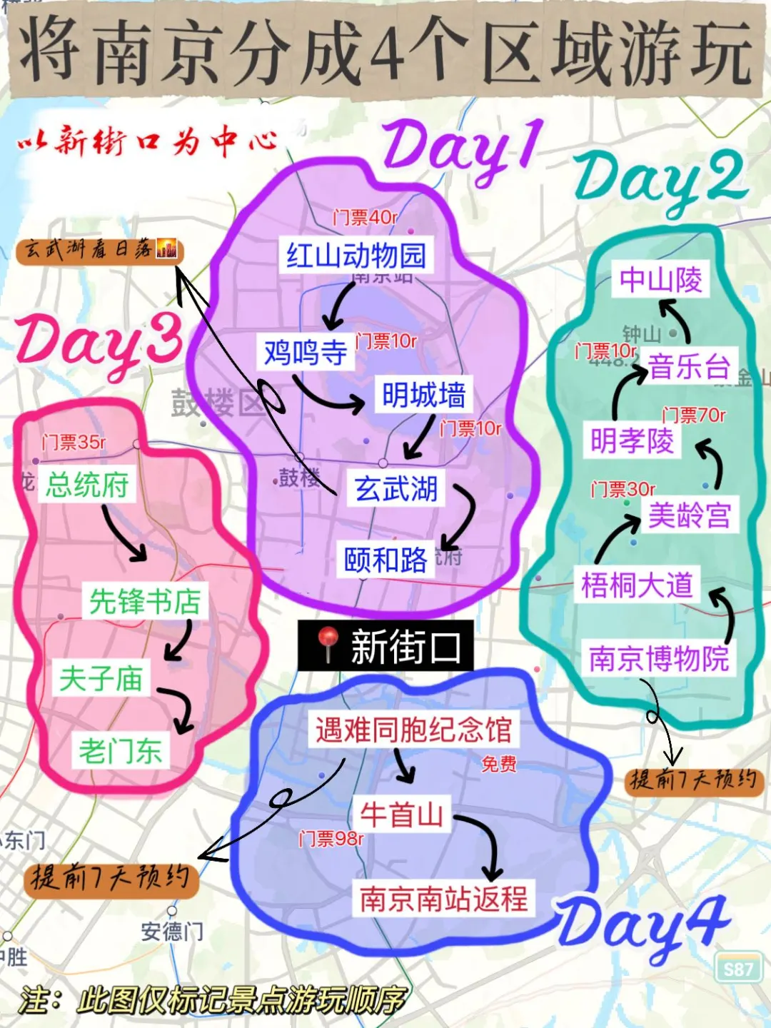 南京已回❗南京4日游路线暴走10万步❗