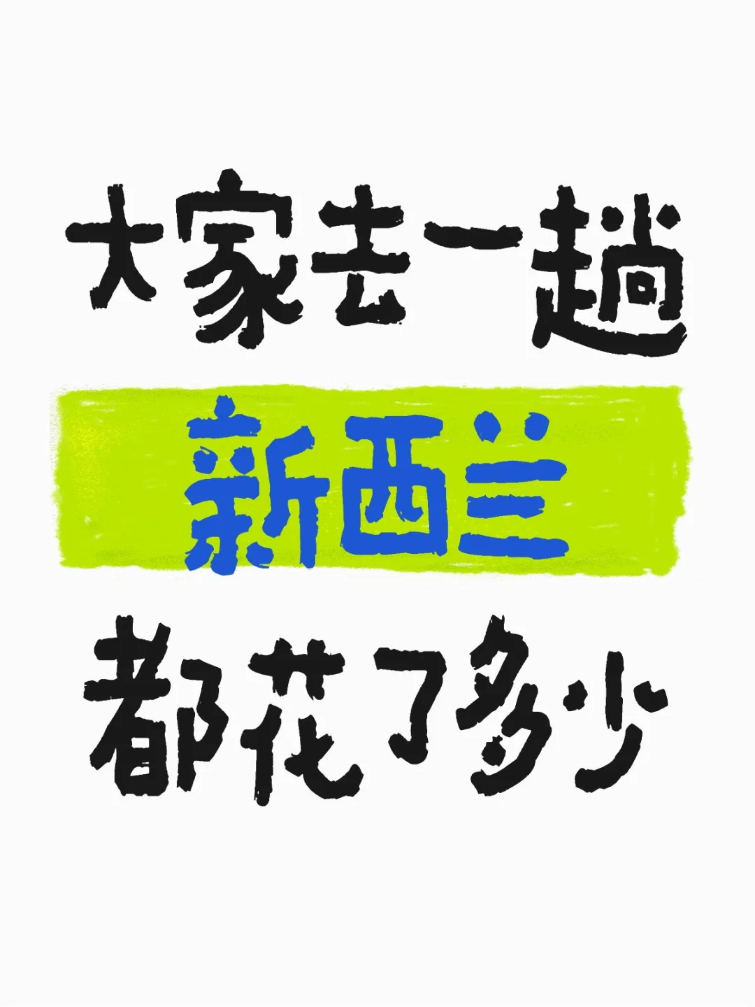 大家去一趟新西兰都花了多少