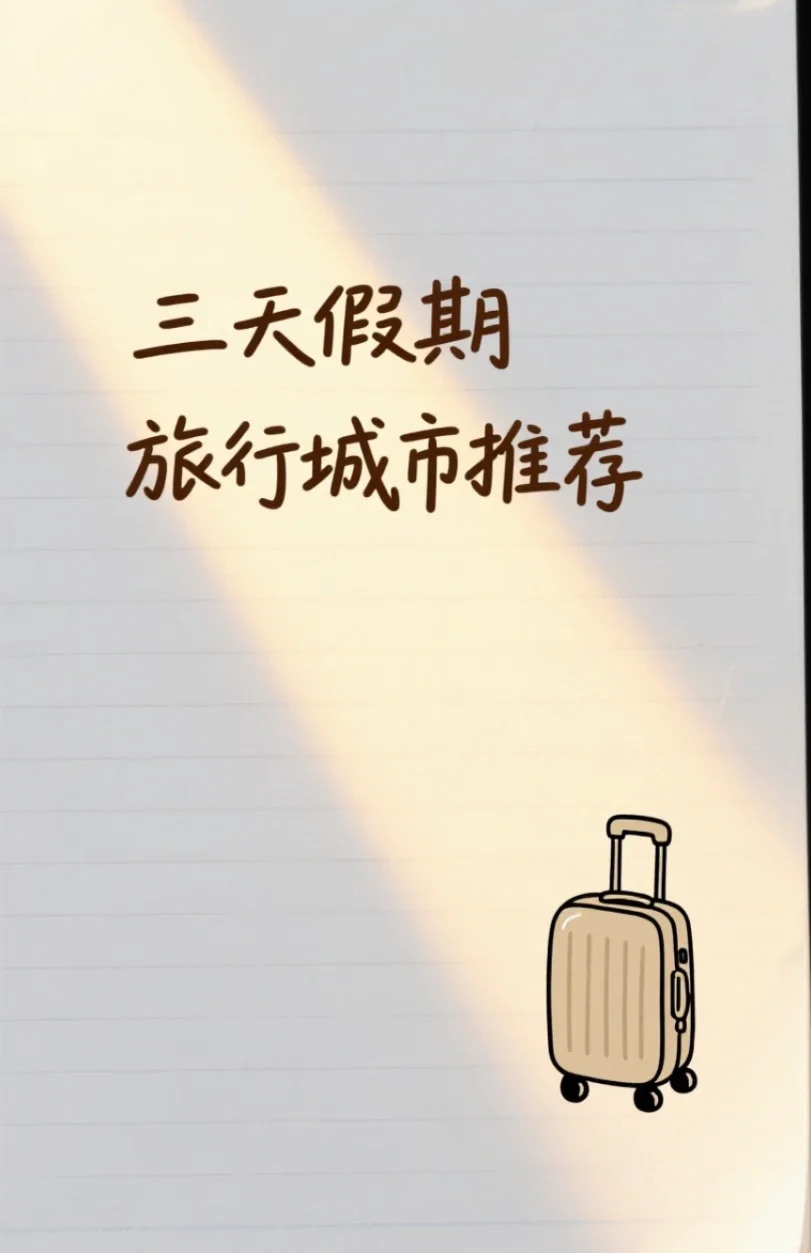 来了，三天假就去旅行！