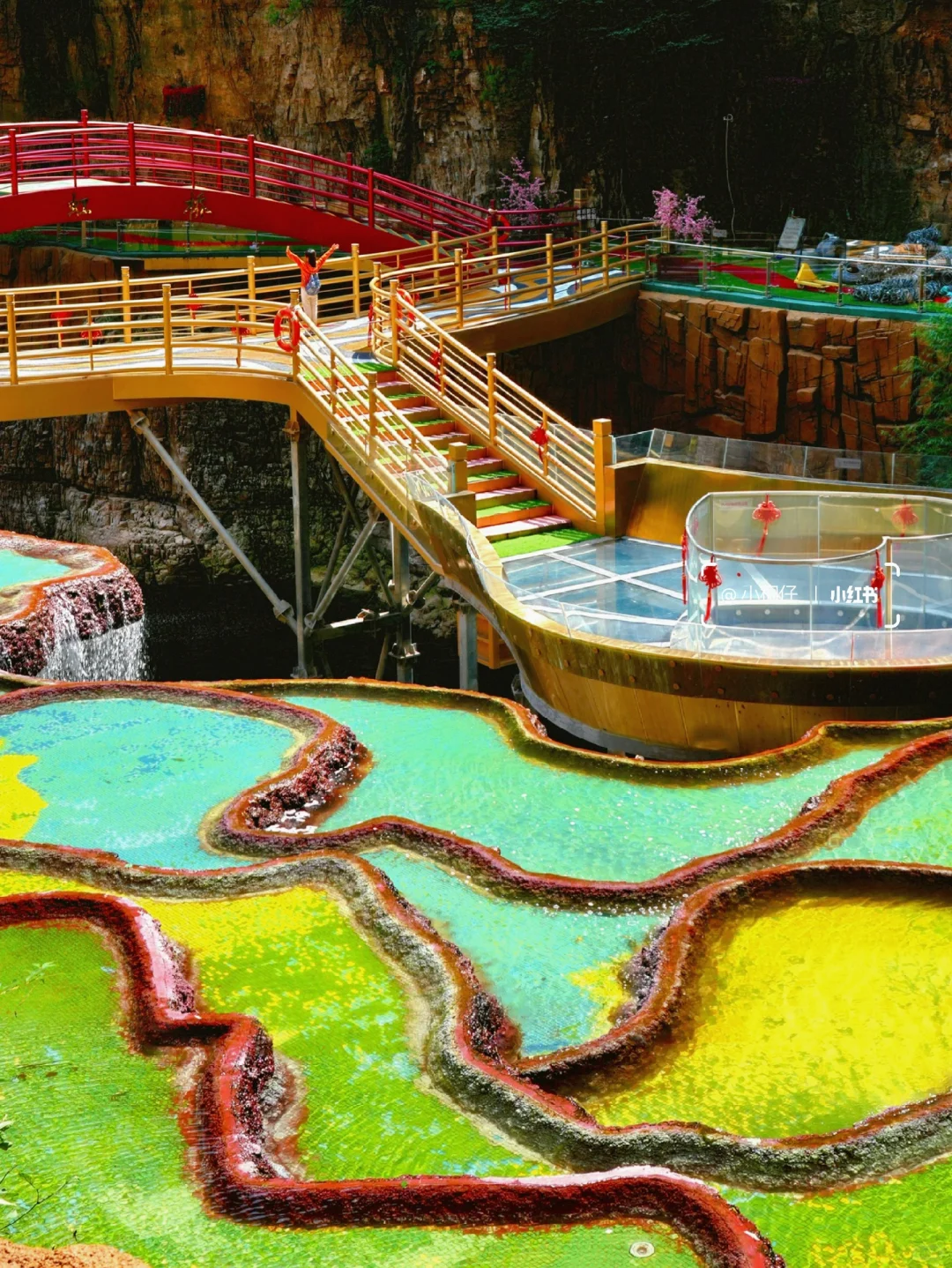 不是九寨沟是北京‼️高山飞瀑🏞️栈道滑车🎢