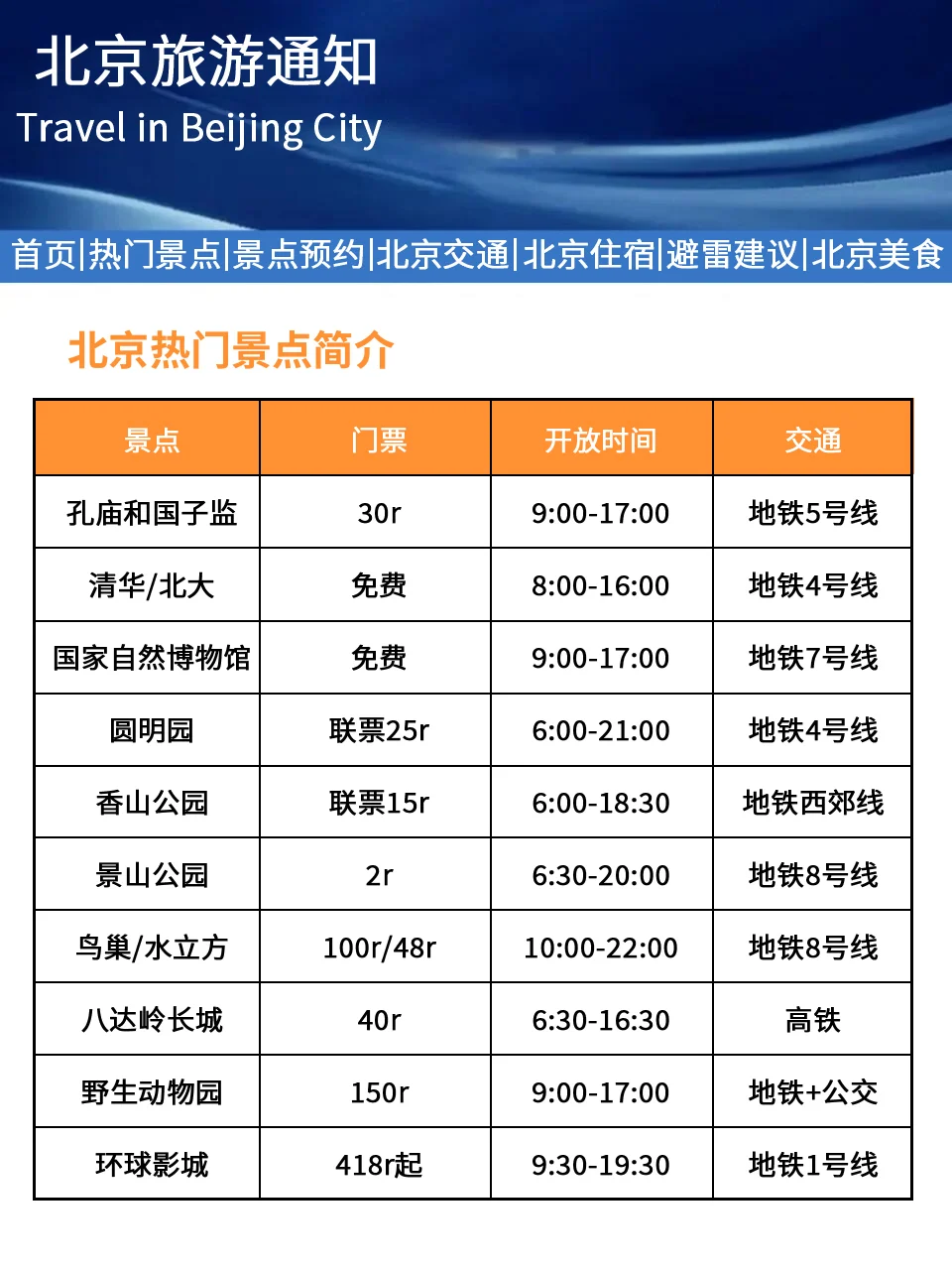 北京刚发布的9-10月旅游通知！幸好看到了