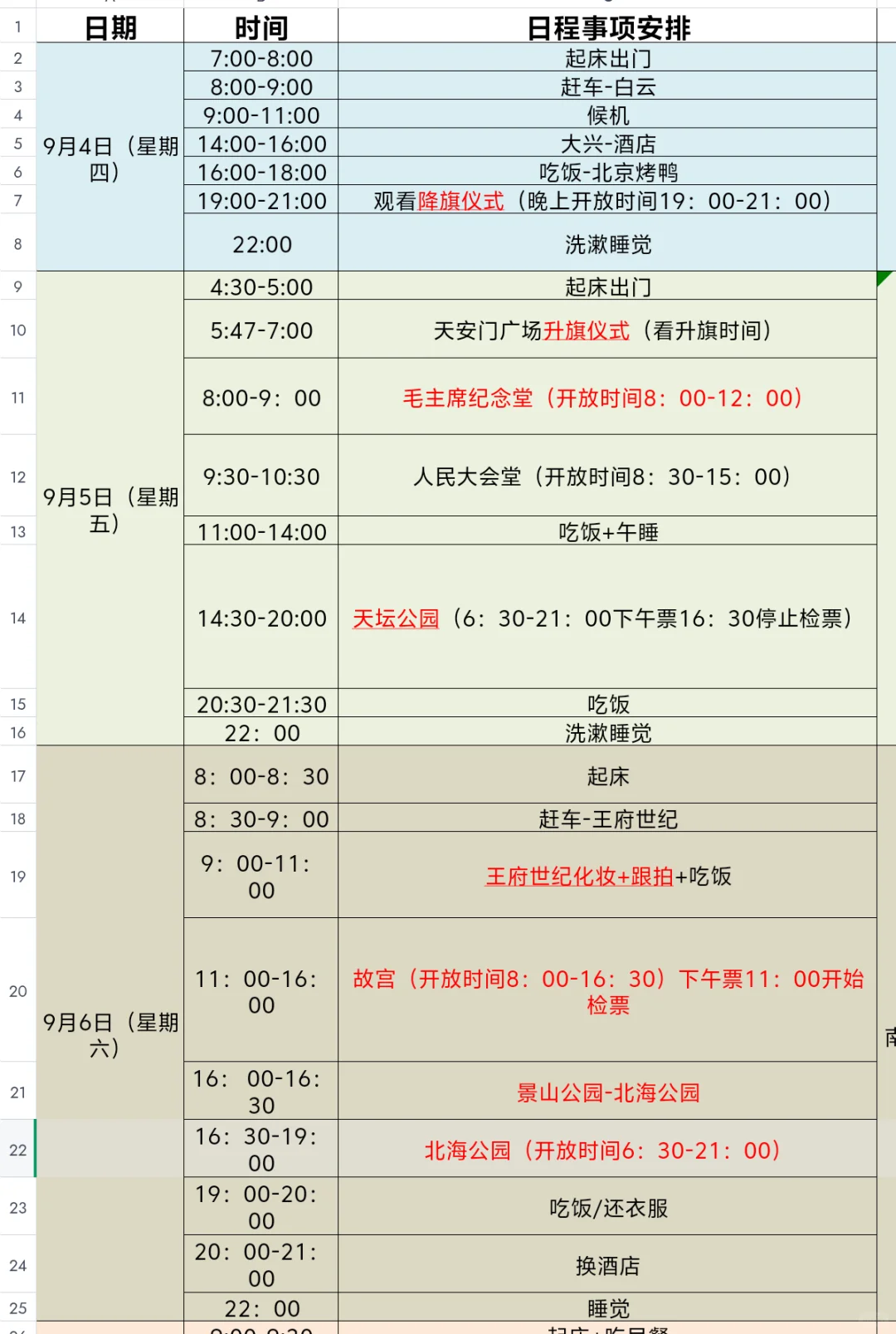 北京7天之旅