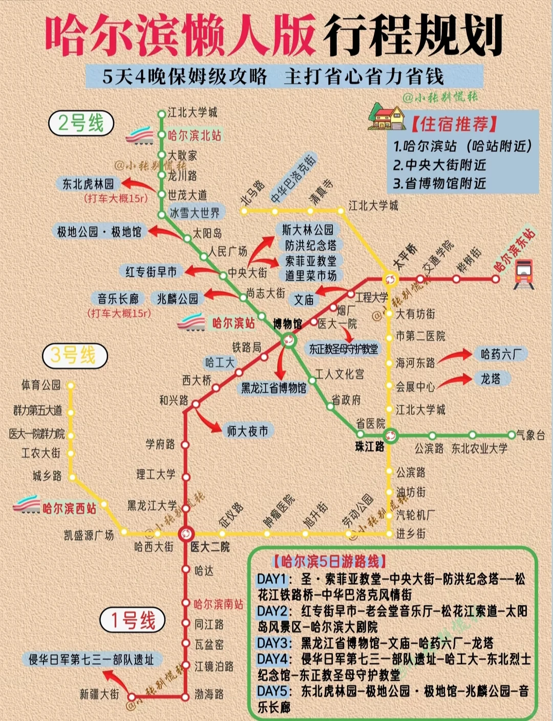 哈尔滨懒人版行程规划
