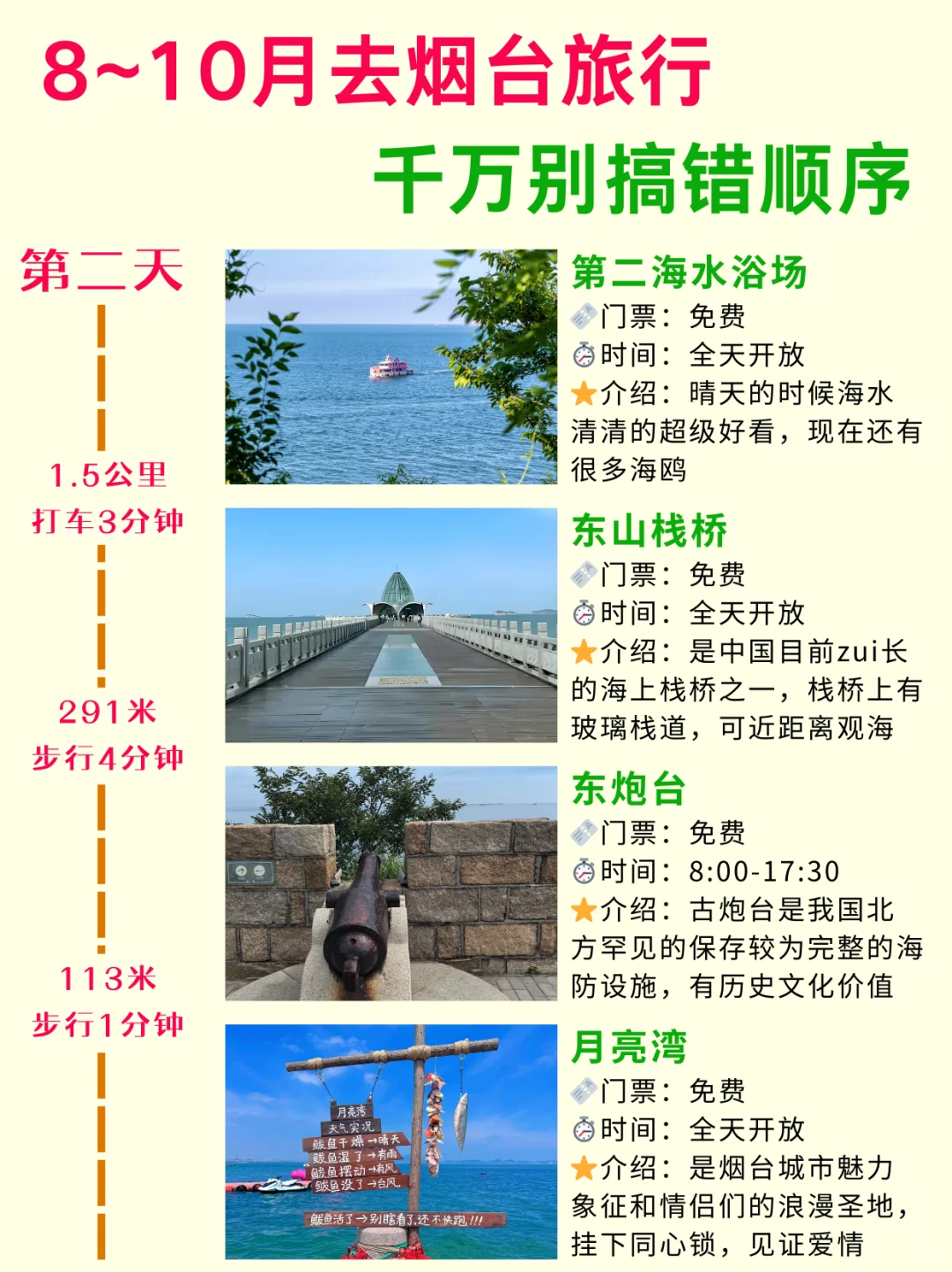 8-10月去烟台｜千万别把游玩顺序搞反了！