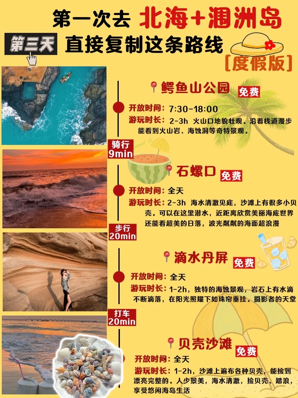 北海+涠洲岛✅不费腿路线（❗️收藏备用