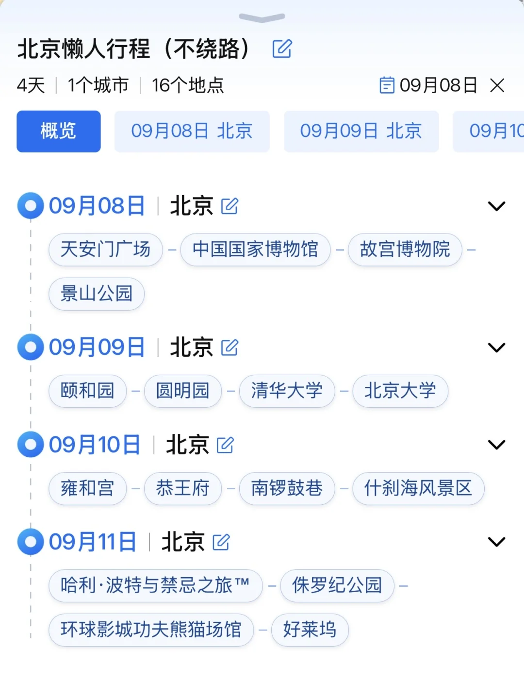 被自己做的北京旅游攻略满意到睡不着。。。