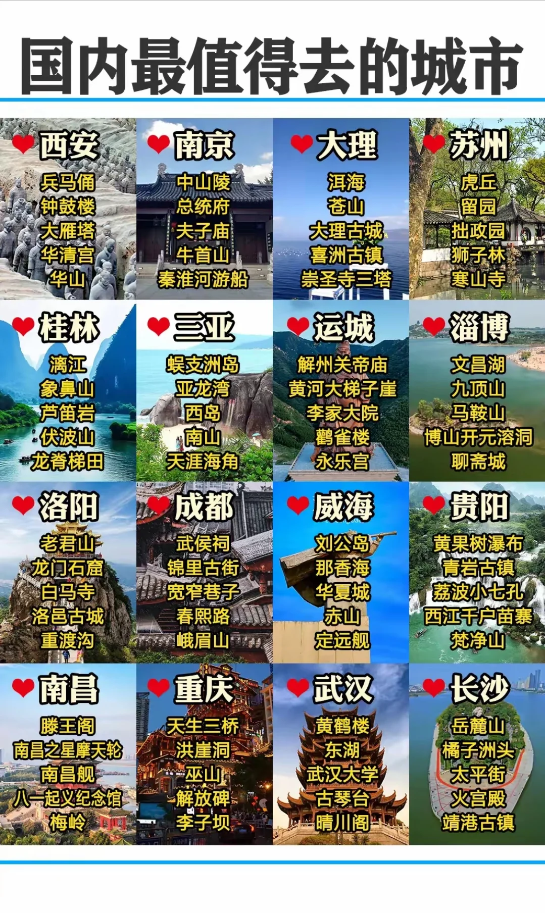 这16个城市，此生一定要去一次！