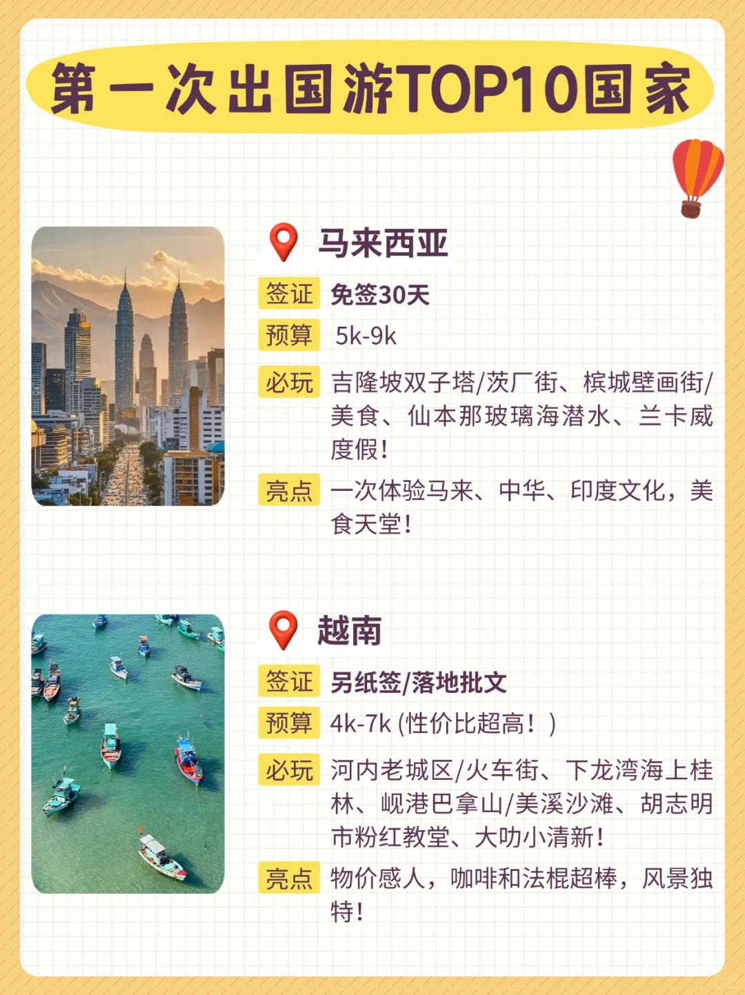 第一次出国游，一定要去这10个国家！美哭了