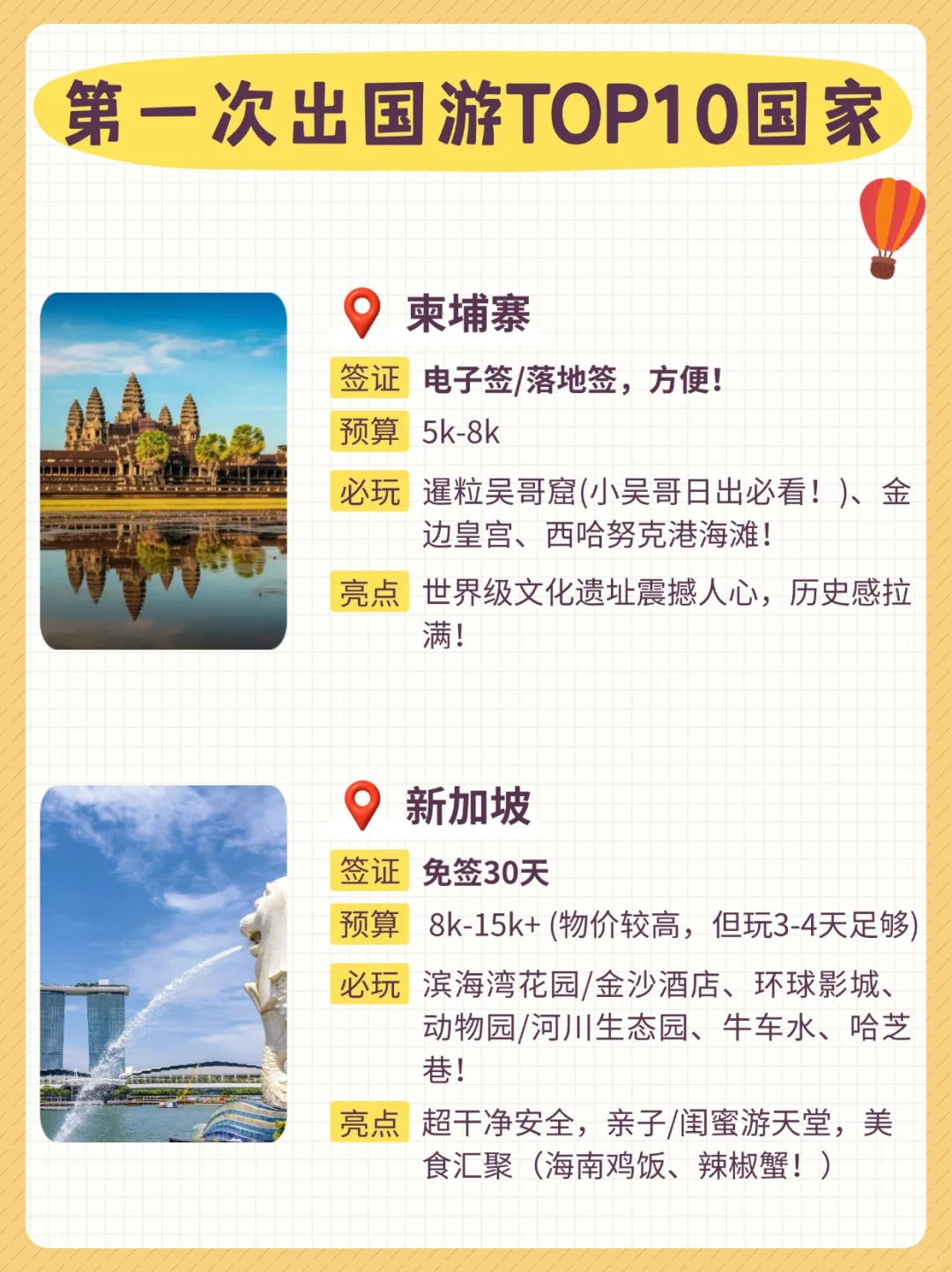 第一次出国游，一定要去这10个国家！美哭了