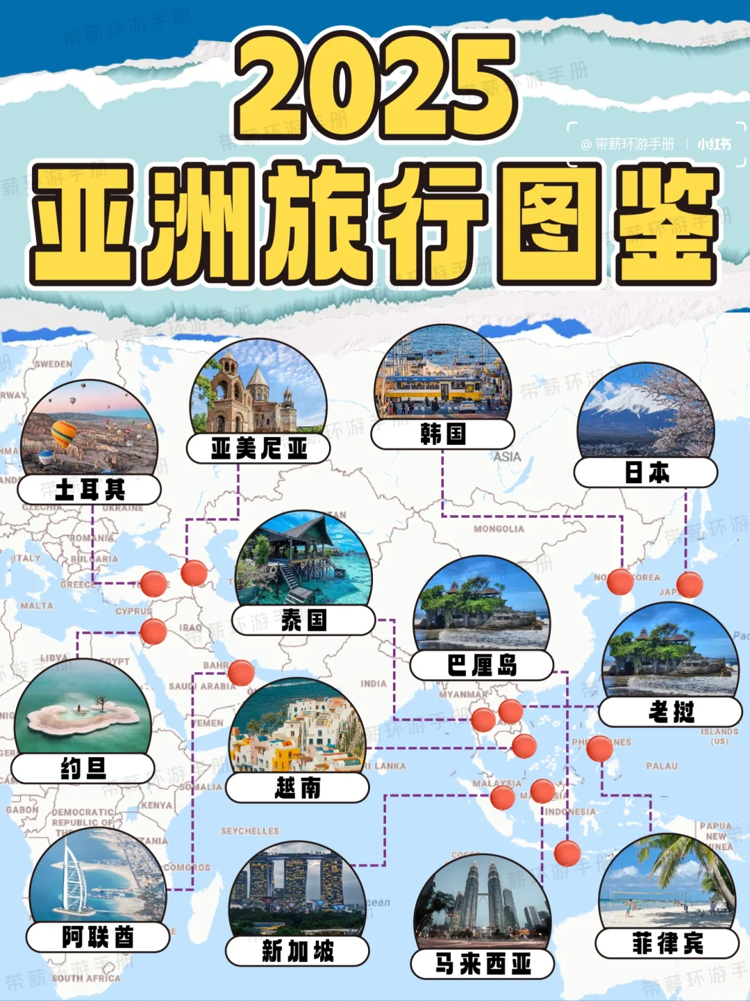 2025全球旅行地图🌍亚洲必去国家盘点‼️
