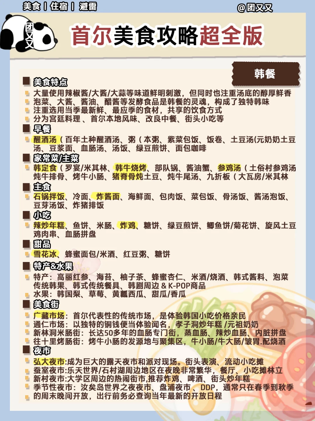 首尔🌸超细+避雷指南‼️3天2晚旅游攻略（美食