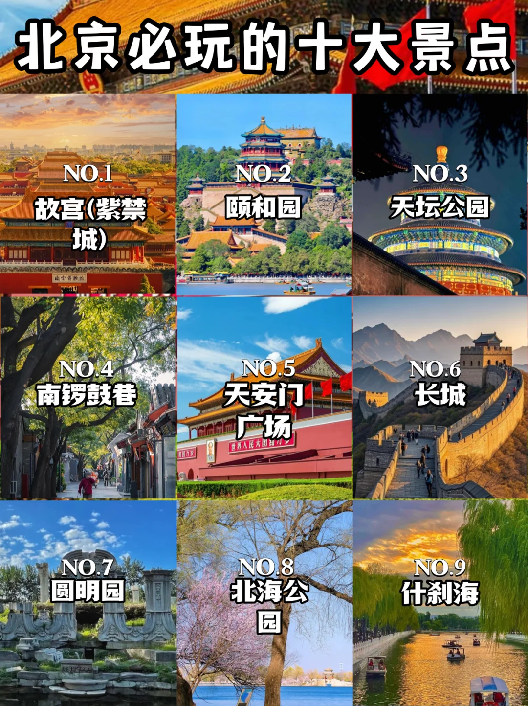 北京🚩必去的十个景点游玩攻略🔥
