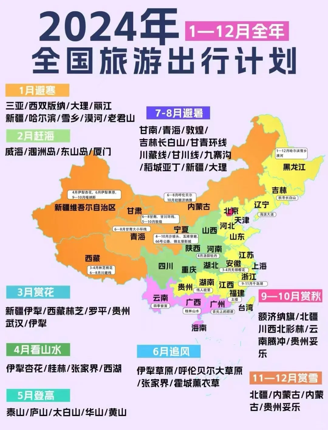 2024年整年旅游计划！怎么会这么全！！