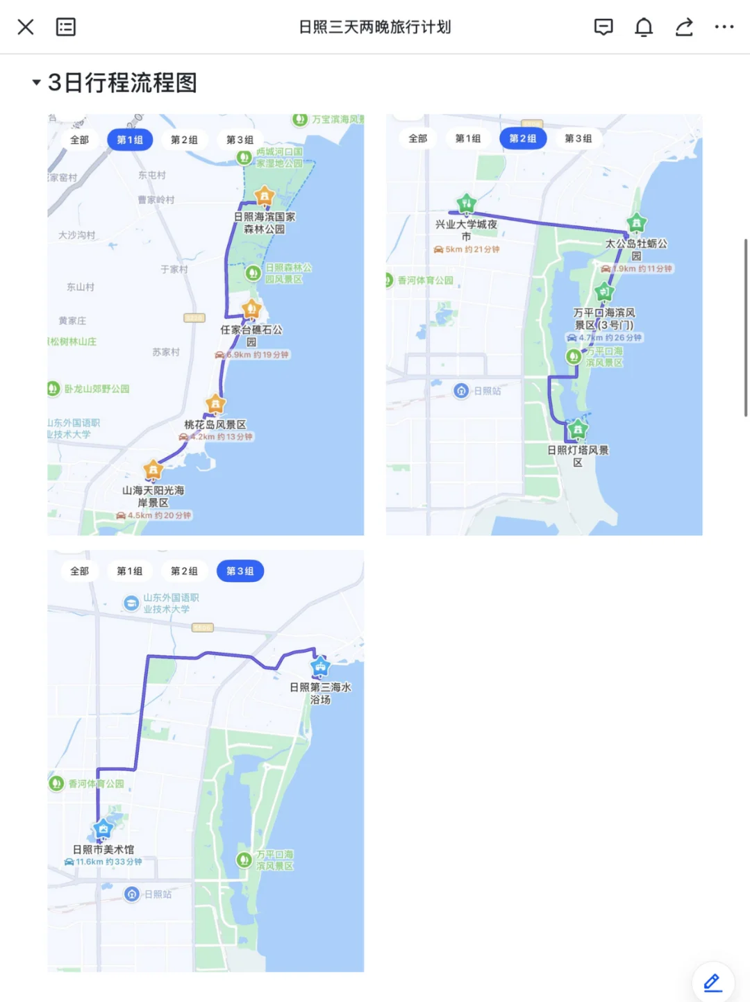 本J人对自己做的日照攻略复盘甚是满意