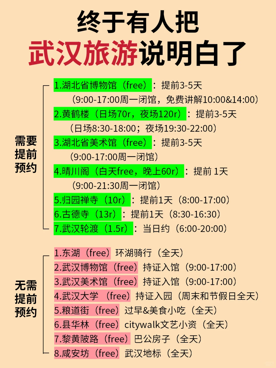9-10月份去武汉，我的建议是。。。