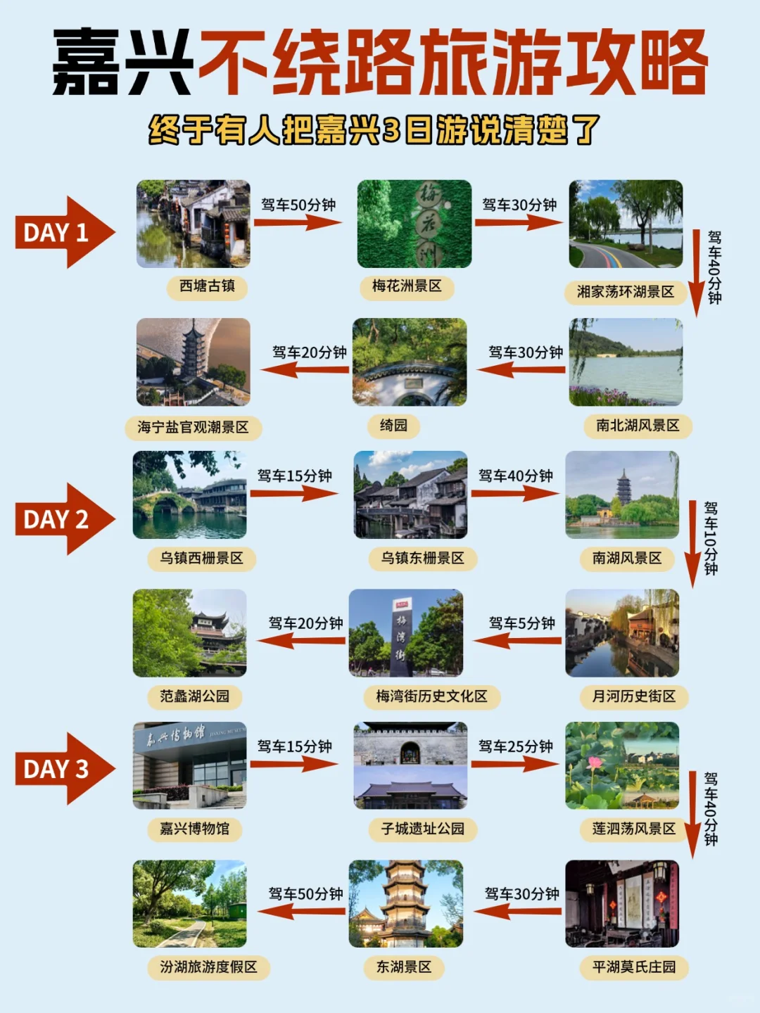 嘉兴三天两夜旅游超全攻略