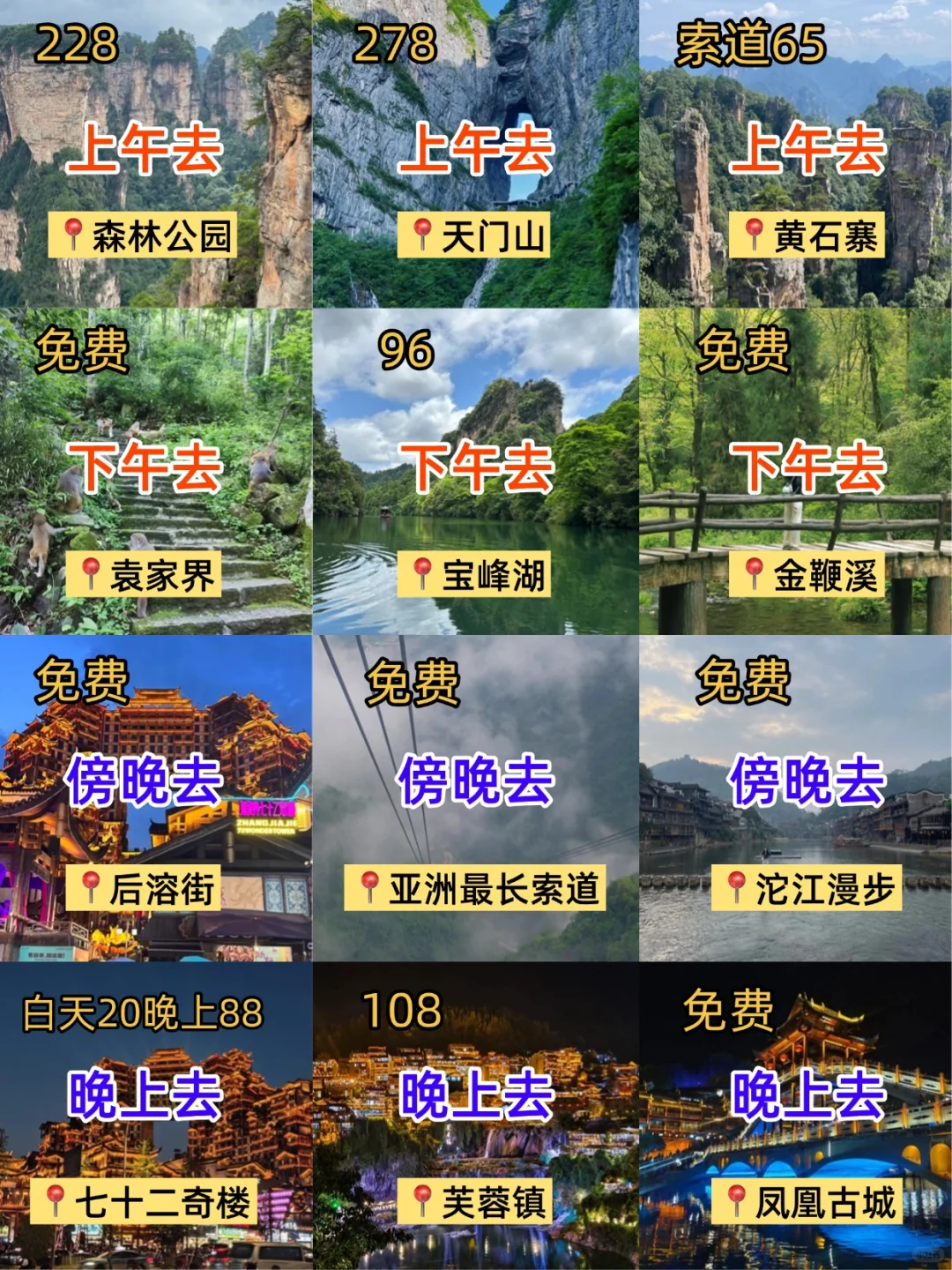 国庆张家界攻略✅全程干货❗️请自带矿泉水