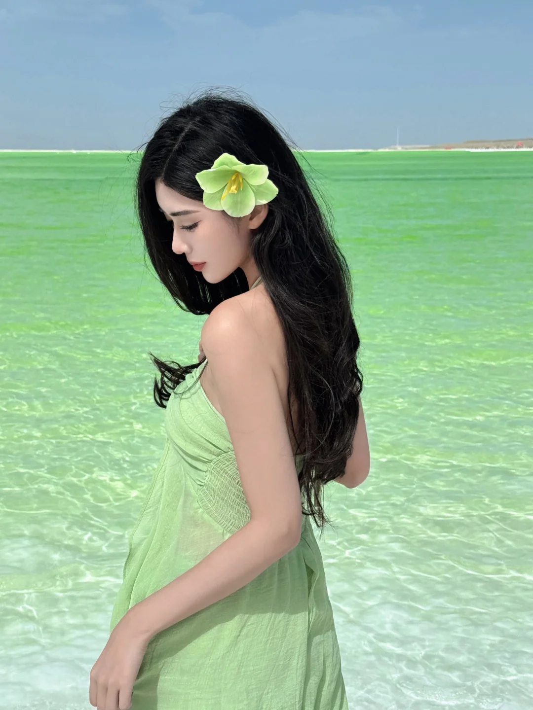 察尔汗盐湖|上帝打翻的青苹果汁🍏