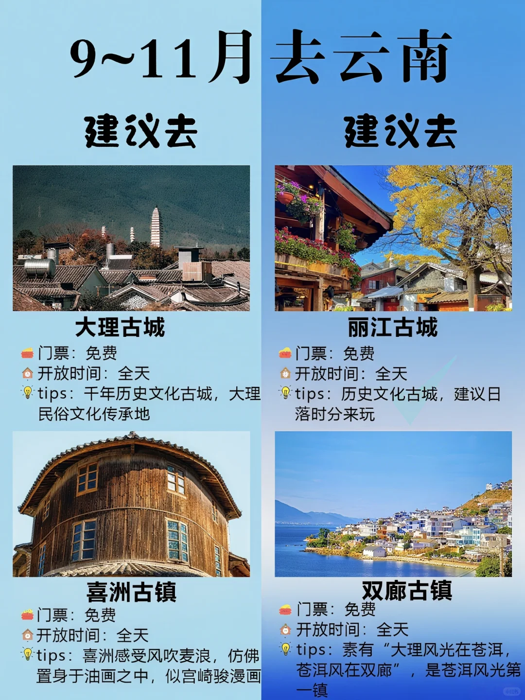 9~11月💡纯玩天花板云南5天💰人均1k+