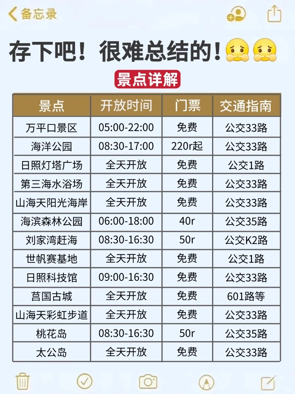 9-10月去日照旅游的注意！别怪我没提醒！