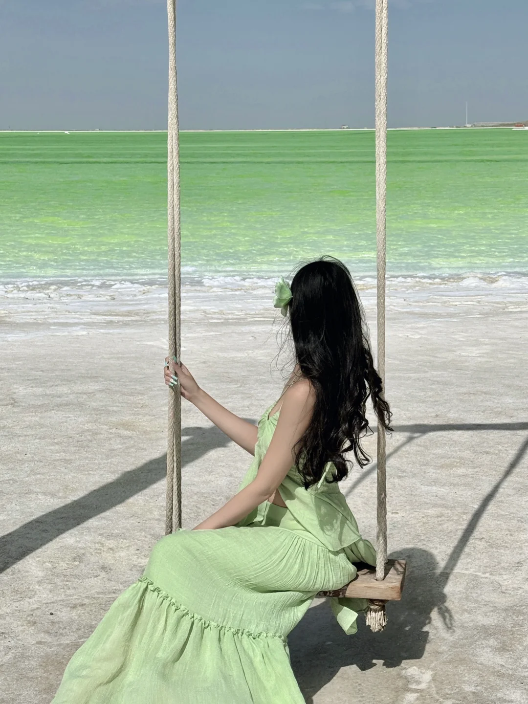 察尔汗盐湖|上帝打翻的青苹果汁🍏