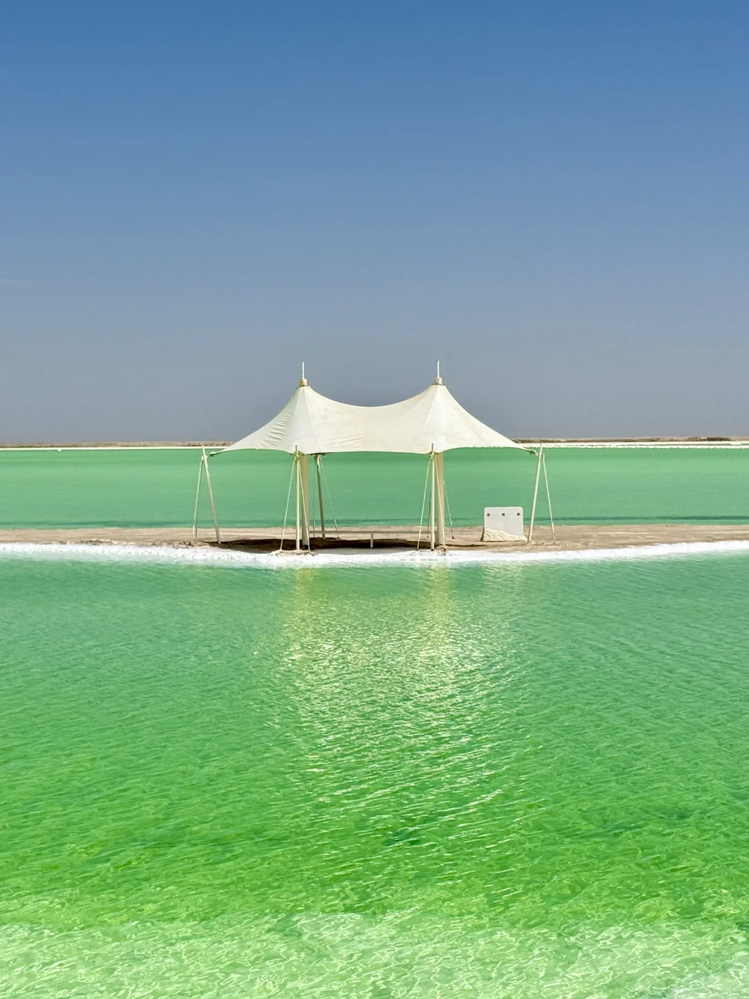 察尔汗盐湖|上帝打翻的青苹果汁🍏