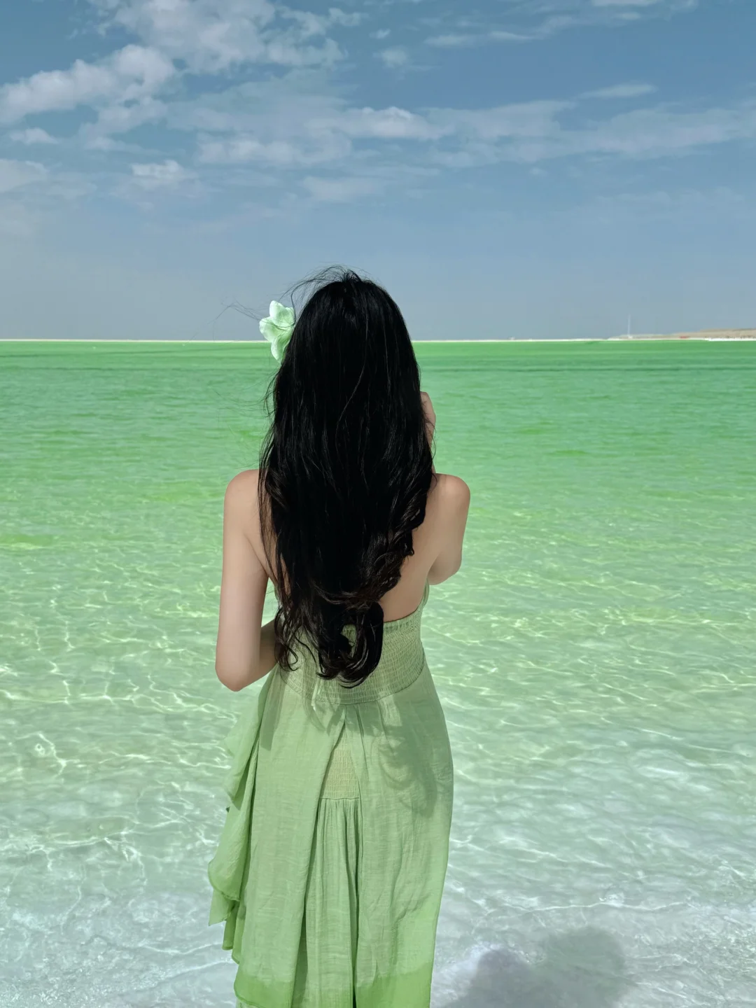 察尔汗盐湖|上帝打翻的青苹果汁🍏