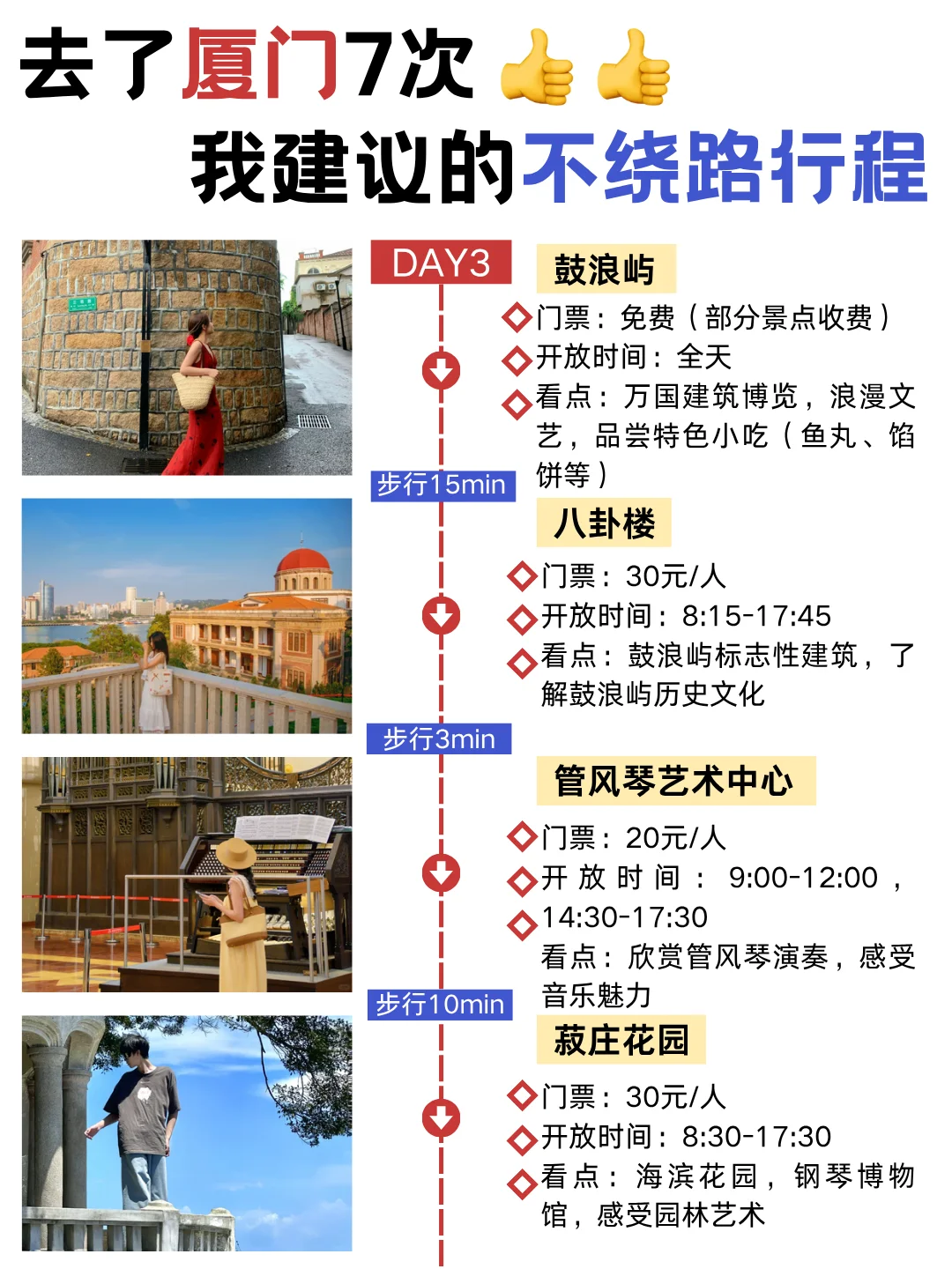 正确游玩顺序✅第一次去厦门旅游这样玩