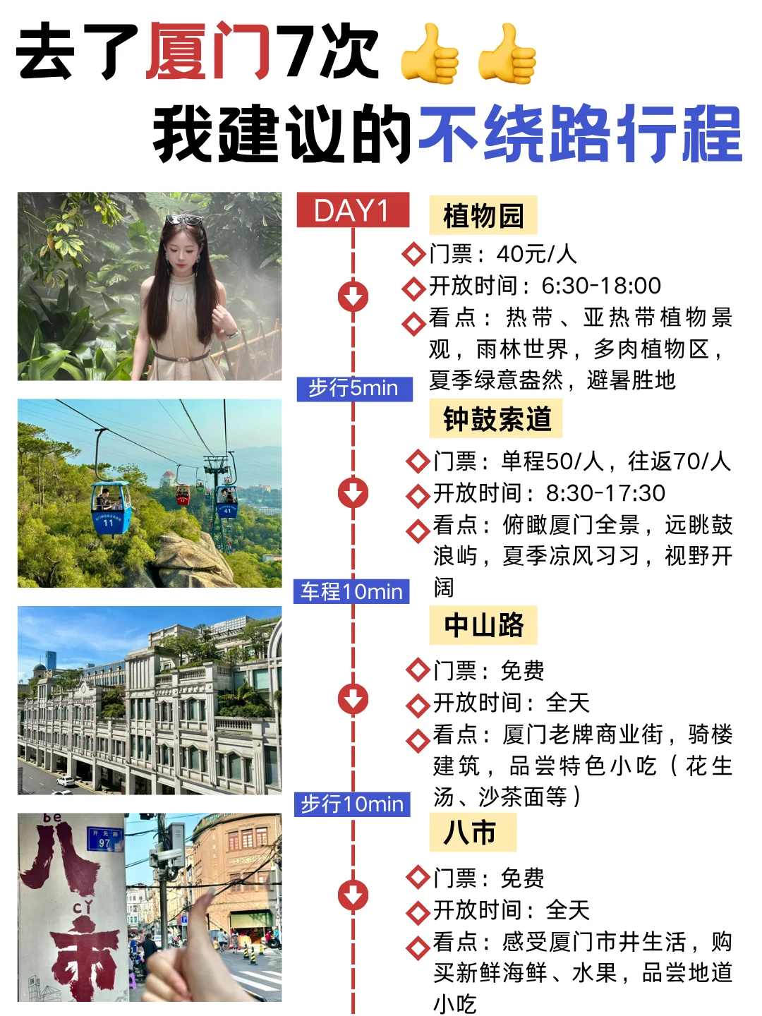 正确游玩顺序✅第一次去厦门旅游这样玩