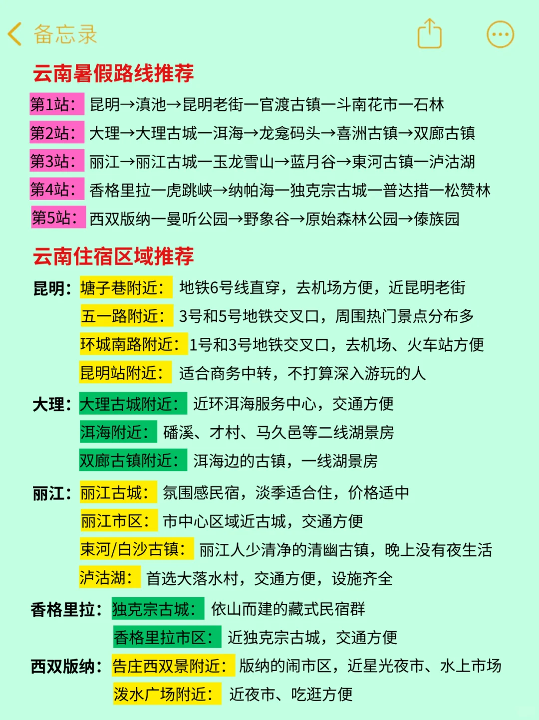 去了云南4次，我的建议是😭😭......