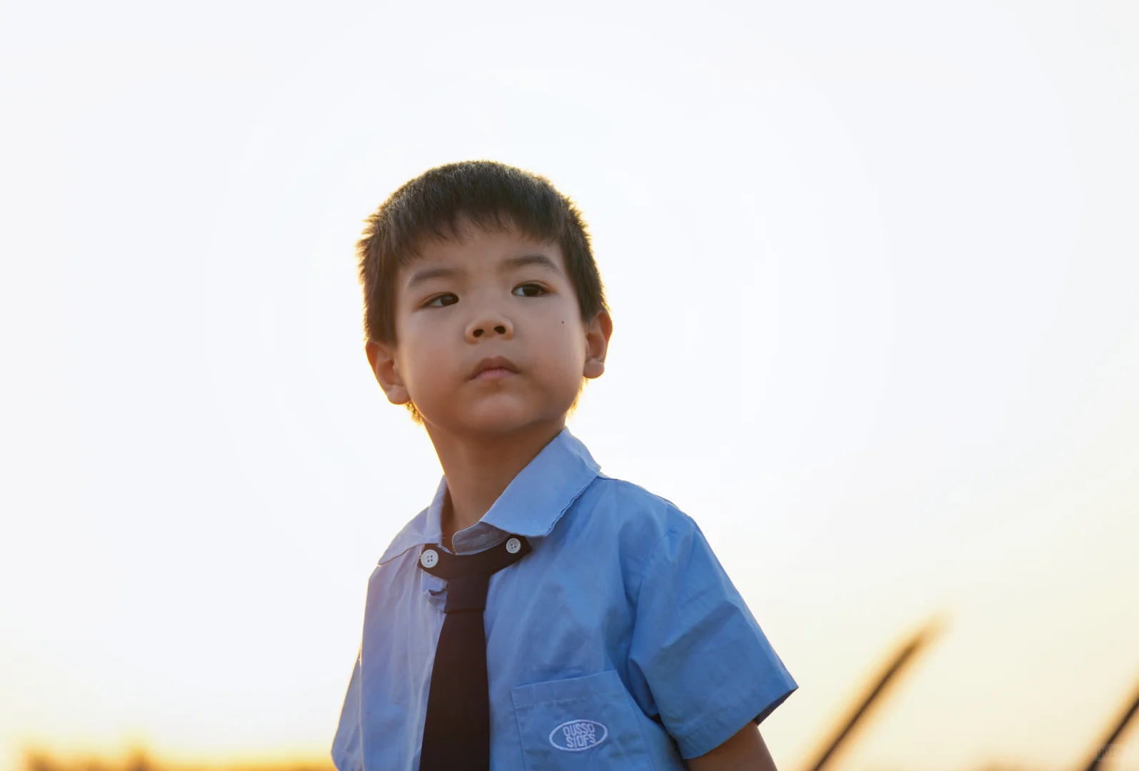 在金门扑捉到小学生