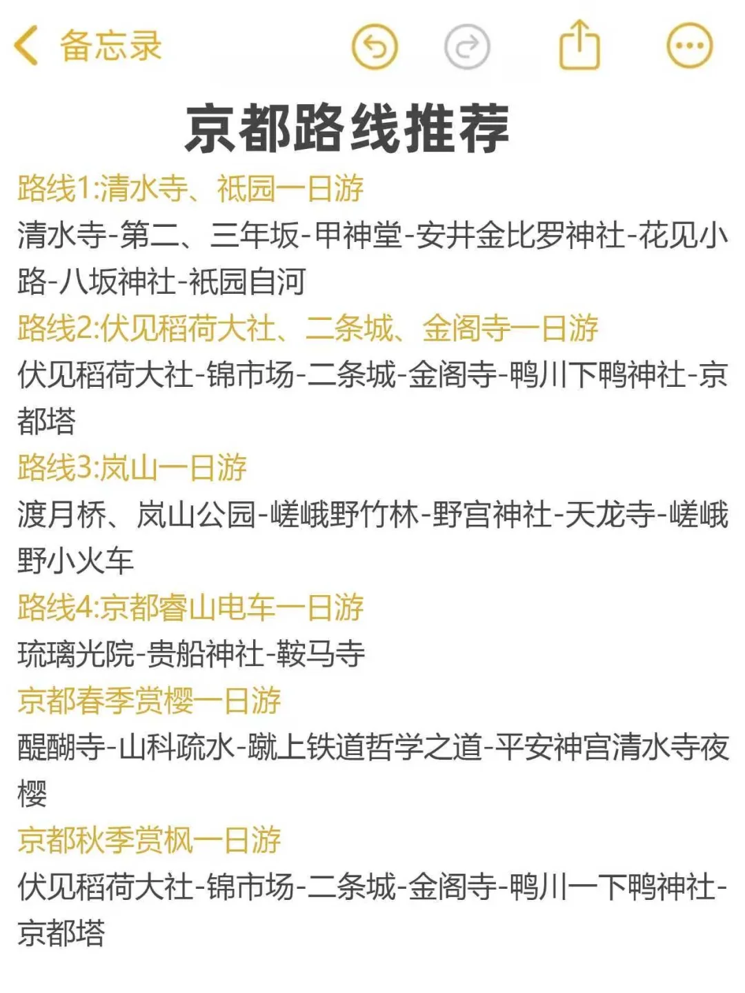 刚从京都回来，给还没出发的姐妹一些建议……