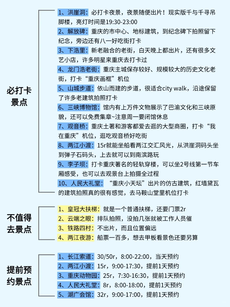 10-11月去重庆旅游的姐妹听劝🙏拜托！