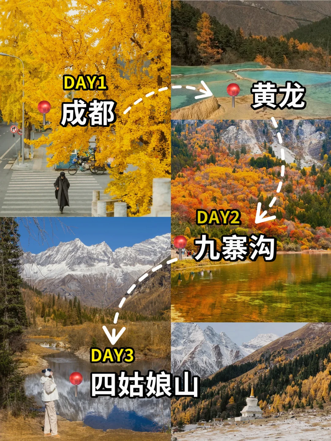 9-11月九寨沟+四姑娘山赏秋🍁3天2晚攻略