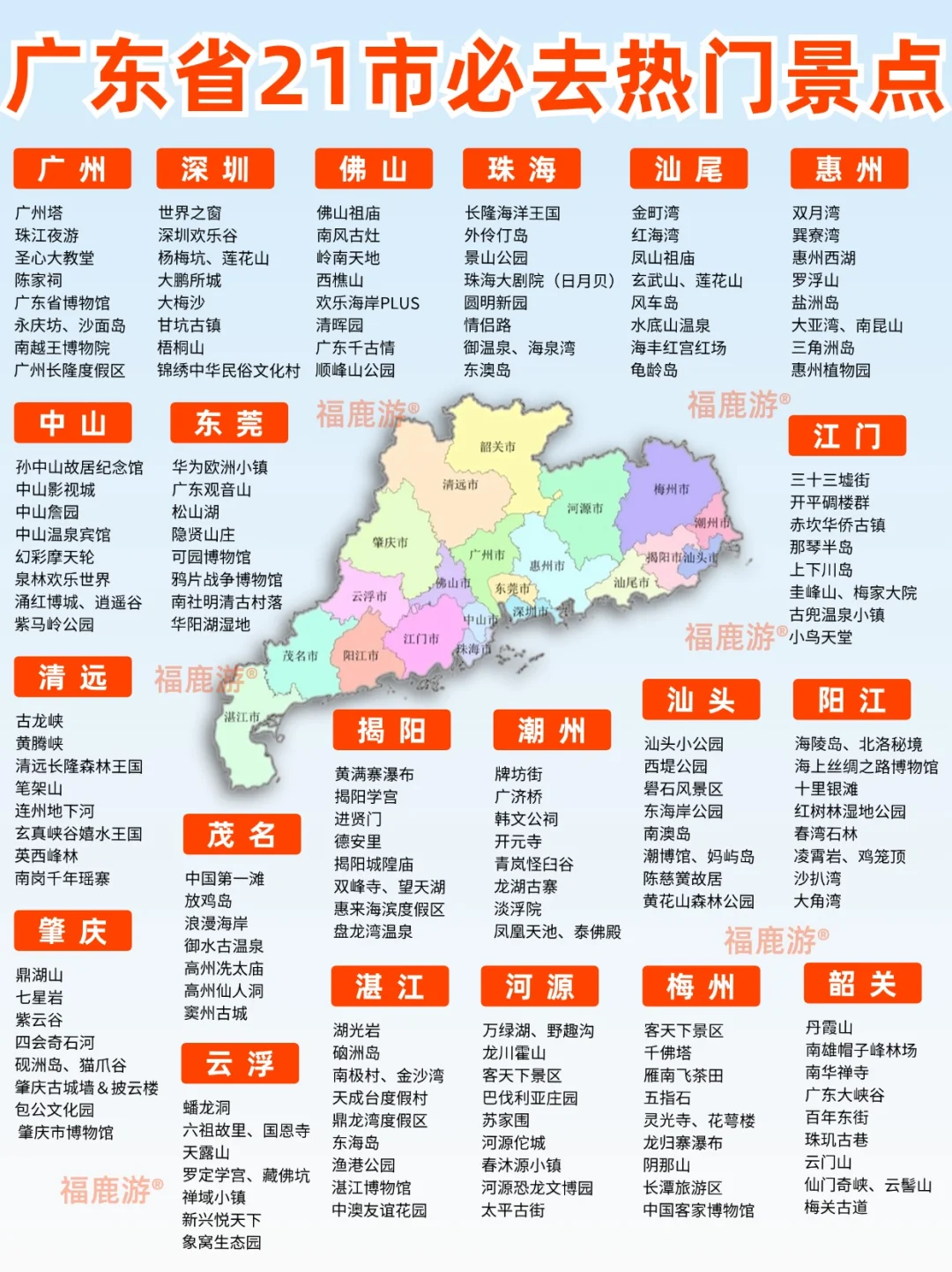 广东必去热门景点大全攻略！看这一篇就够了