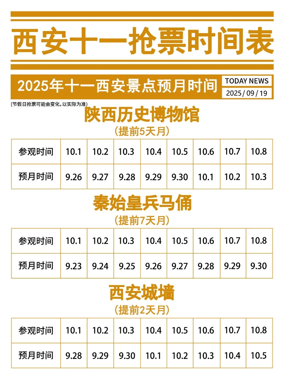 🔥十一国庆西安热门景点预约抢票攻略！