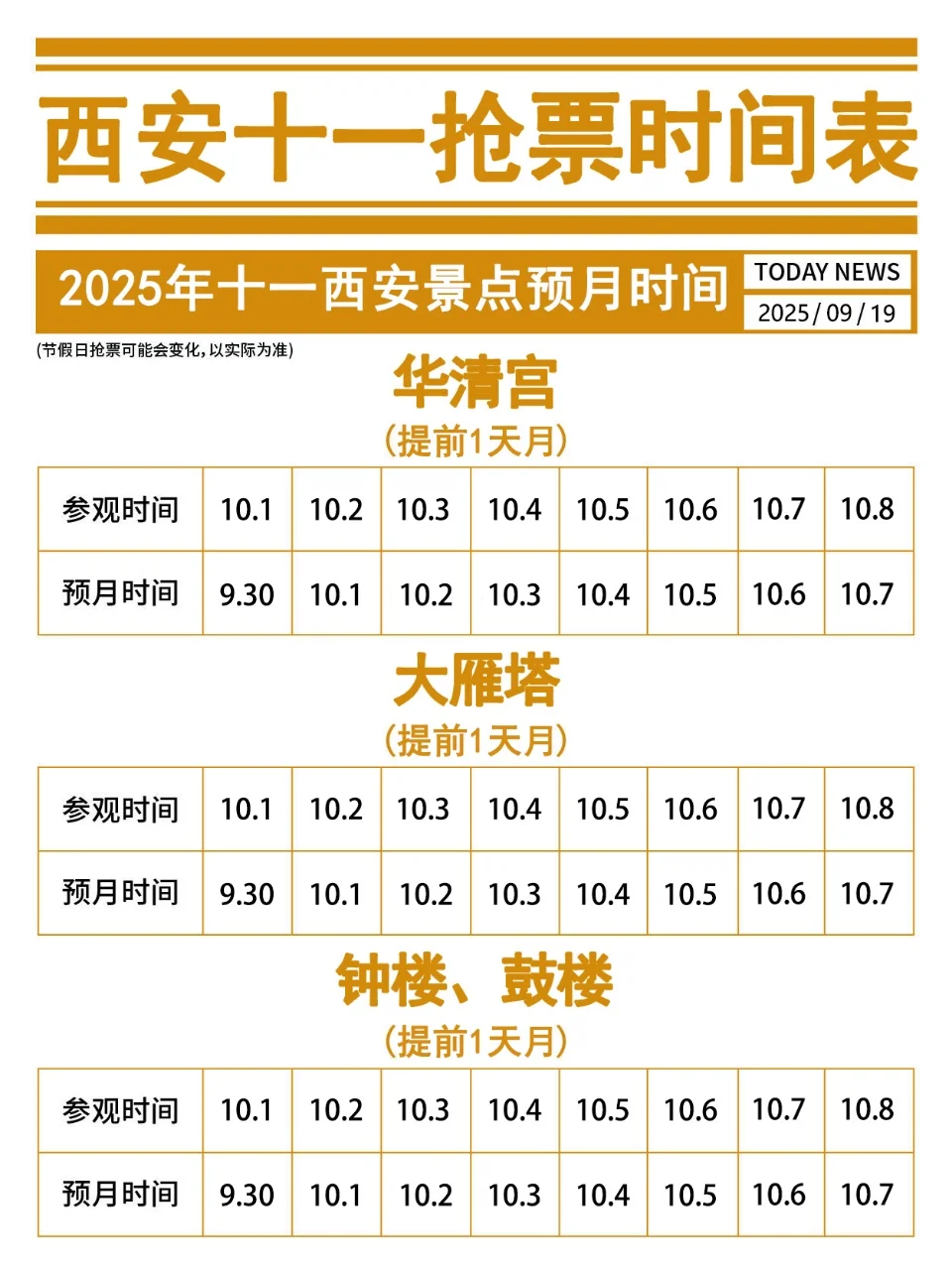 🔥十一国庆西安热门景点预约抢票攻略！