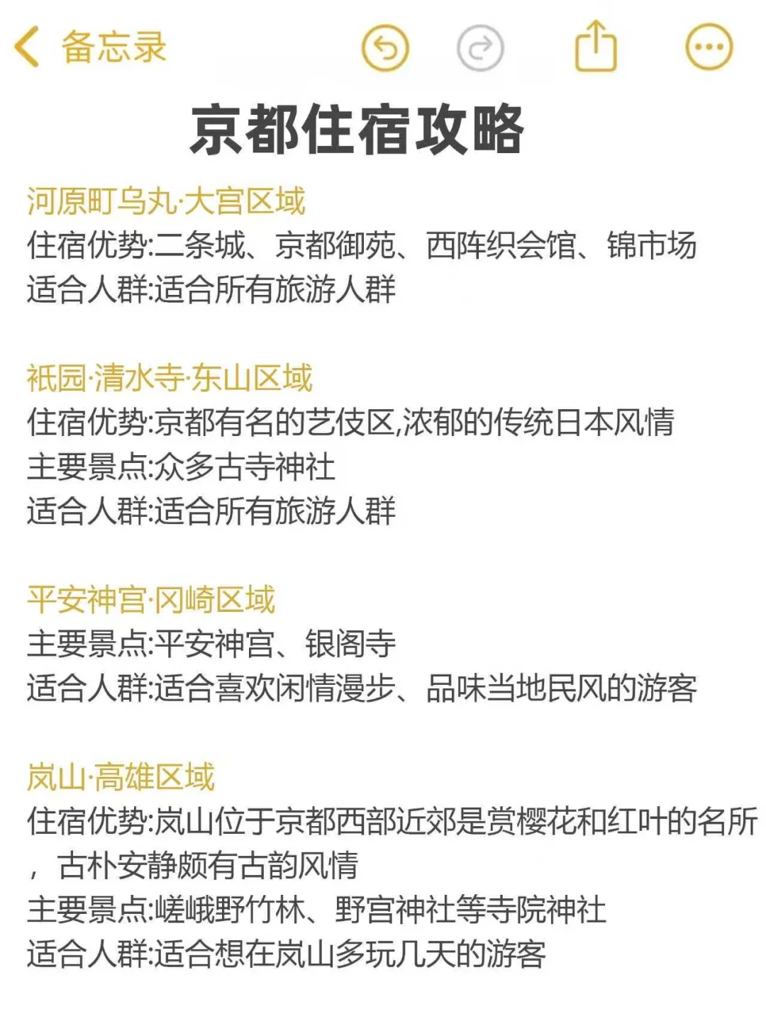 刚从京都回来，给还没出发的姐妹一些建议……