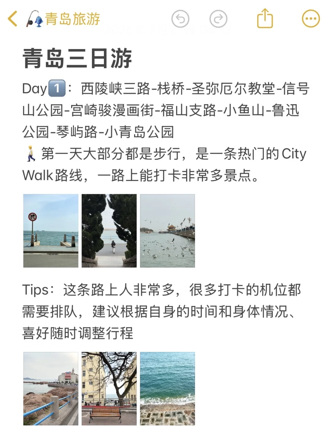 刚从青岛回来！！熬夜整理的三日旅游攻略…