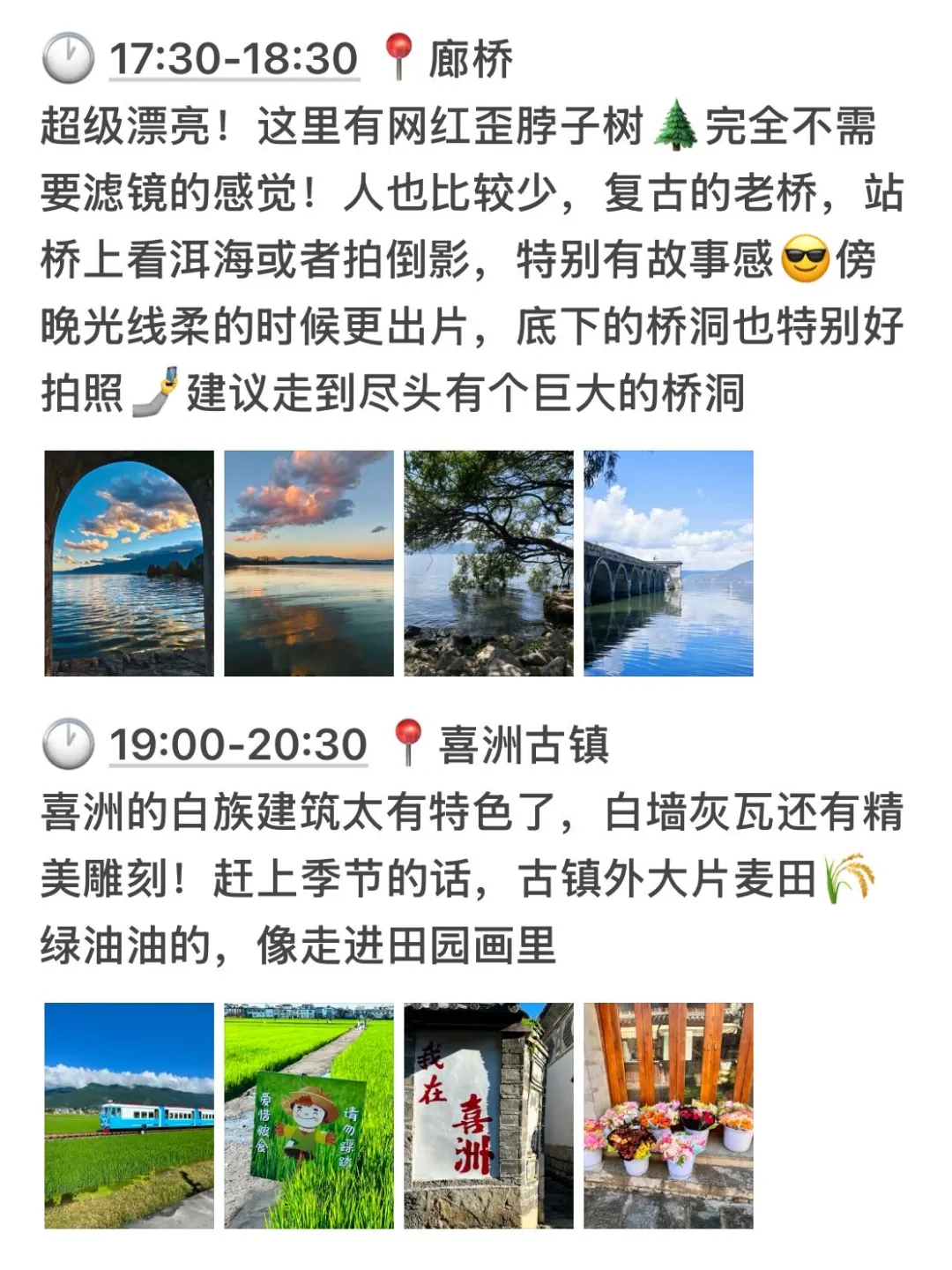 对J人男朋友做的大理攻略甚是满意。。。