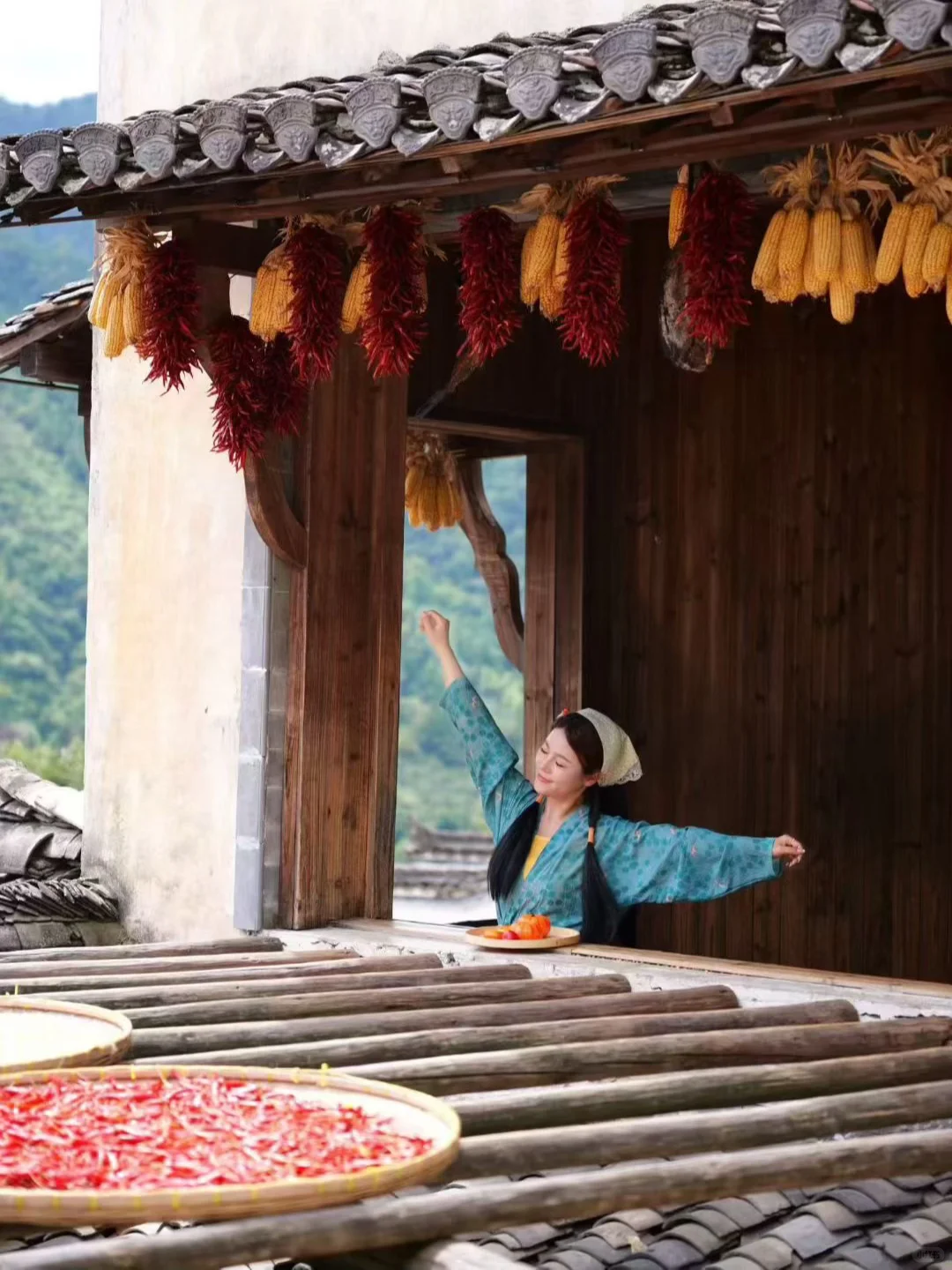 十一月的篁岭，堪称国内旅游的天花板❗️